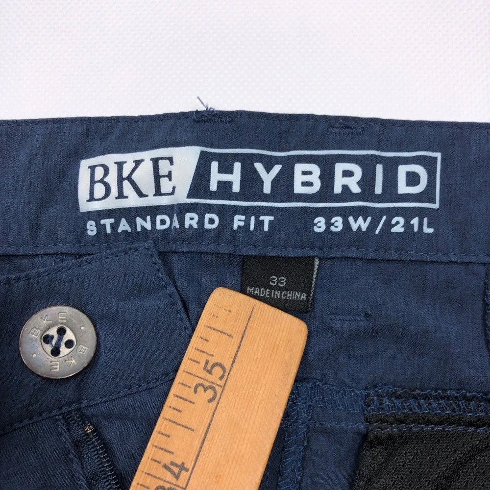 BKE Hybrid Shorts Mens 33 Navy Blue Standard Fit Quick Dry 10